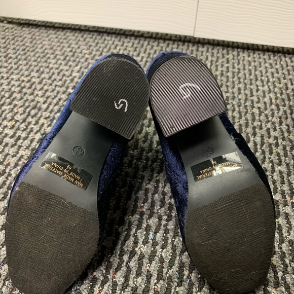 Refresh Navy Blue Velvet Boots - Picture 6 of 7